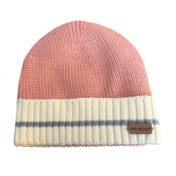 mi Arcus Other - Mi Arcus Pink Baby Hat Size 12 To 24 Months Knit 100% Cotton Winter Hat